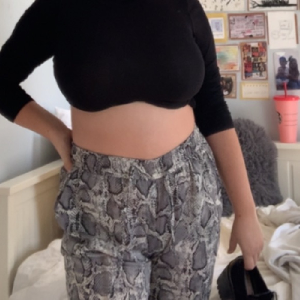 snakeskin pants